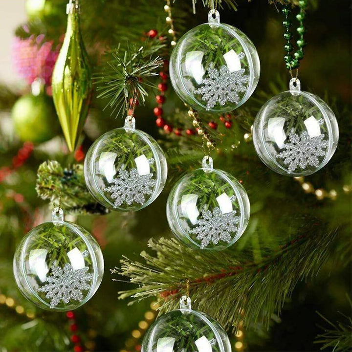 Rely2016 15PCS Transparent Plastic Fill-able Ball Ornam