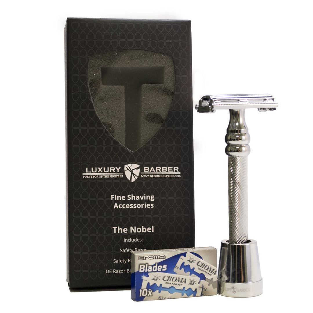 The Nobel Double Edge Safety Razor best wet shaving starter kit gift set for men