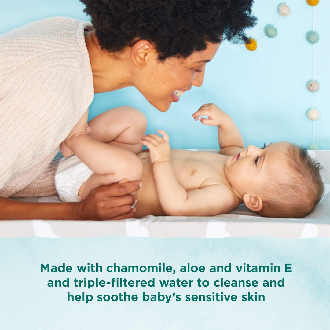 Amazon Brand - Gentle Fragrance-Free Baby Wipes, Hypoallergenic, 100 Count