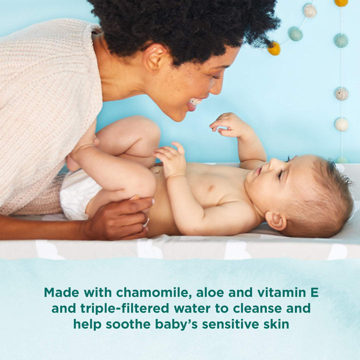 Amazon Brand - Gentle Fragrance-Free Baby Wipes, Hypoallergenic, 100 Count
