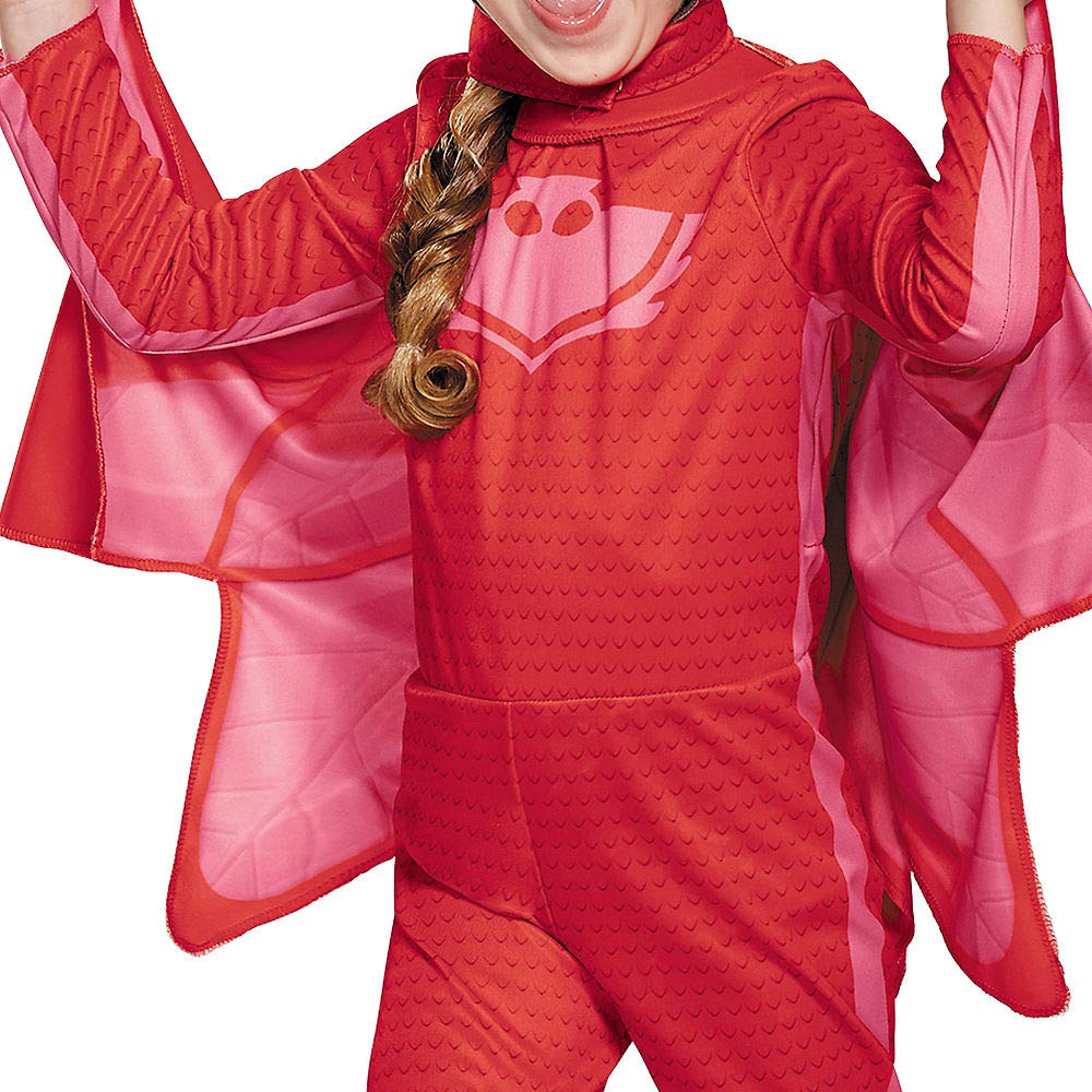 Owlette Classic Toddler PJ Masks Costume, Large/4-6X - RED