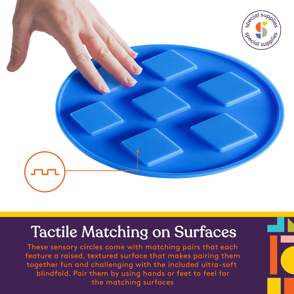 Matching Game Sensory Discs, 5 Sets, Tactile Stimulation for Kids, Supports Autistic and Processing Challenges, Calming and Stimulating Early Learning Play, Eye Mask Included