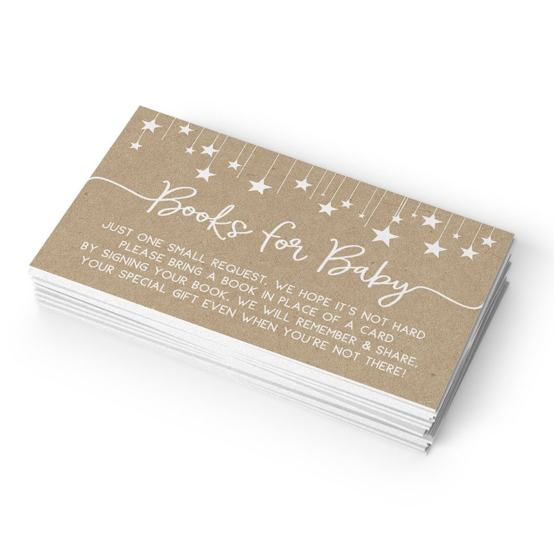 Bring a Book Insert Cards for Baby Shower | Set of 25 | Books for Baby Insert Card | Baby Shower Games, Activities, and Ideas