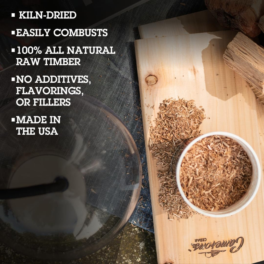 All Natural Extra Fine Hickory BBQ Wood Chips for Smokers (1 Pint, 0.473L)- Kiln Dried Wood Sawdust Shavings for Cocktail Smoking Guns, Stovetop Smokers, Smoke Boxes - Barbecue Grilling Gifts