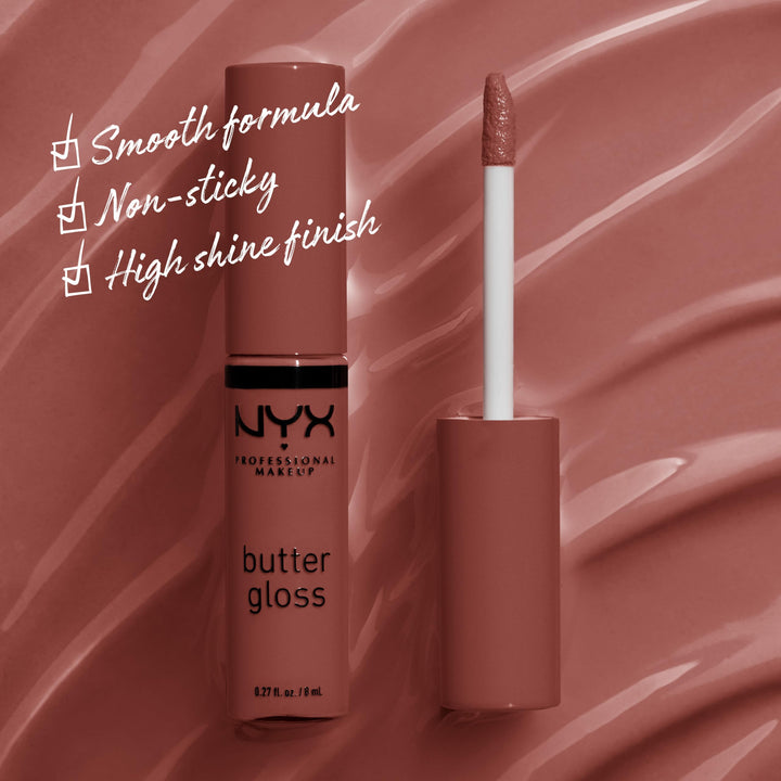 Nyx Professional Makeup Butter Lip Gloss, Glossy Finish - Praline, 8ml