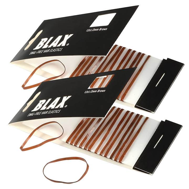 BLAX Brown Snag-Free Hair Elastics - 2mm-12ct, 2 Packâ€¦