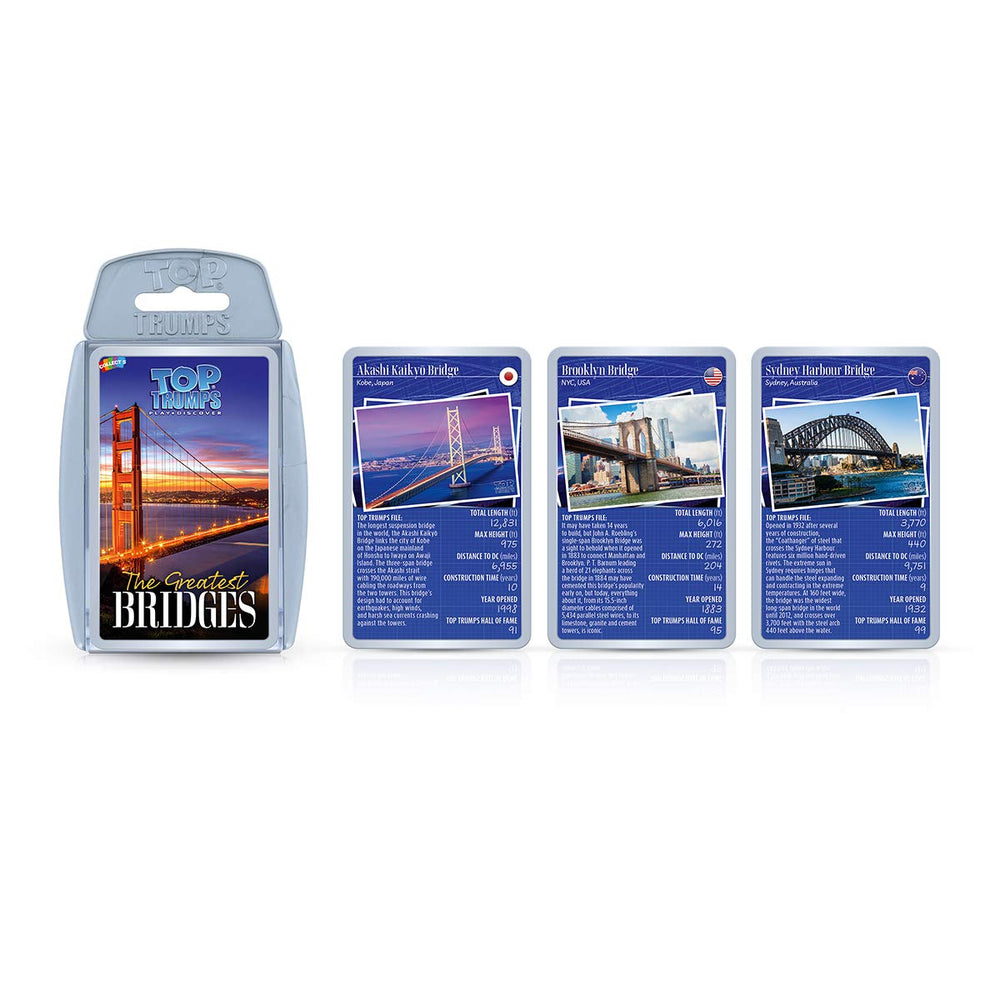 Card Game The Greatest Bridges - Family Games for Kids and Adults - Learning Games - Kids Card Games for 2 Players and More - Kid War Games - Card Wars - for 6 Plus Kids