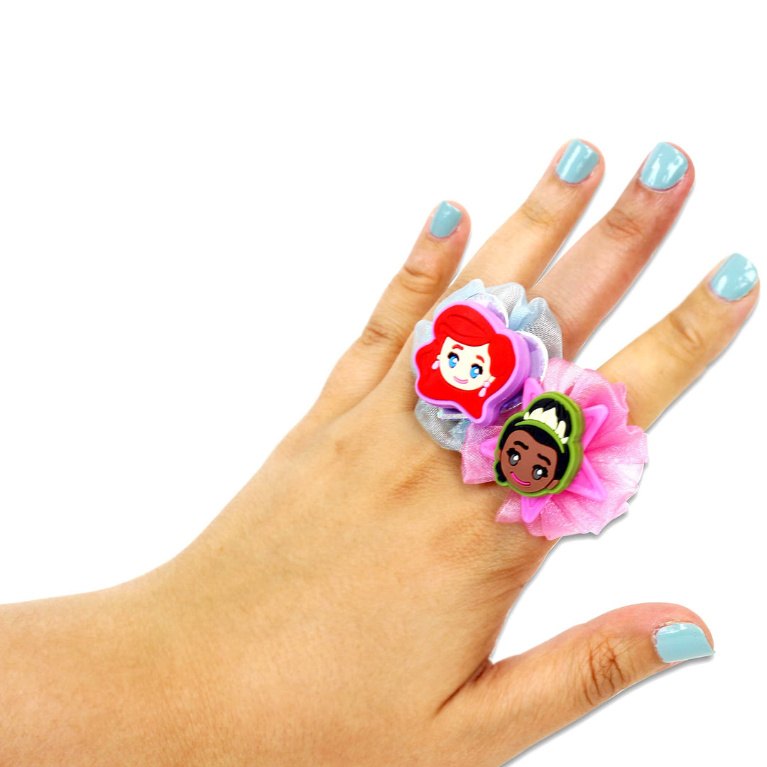 Disney Princess Snap N&#39; Wear Activity Rings Set, DIY Jewellery Kit for Kids, 3+ Years