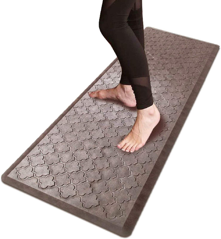 Kitchen Mat Cushioned Anti Fatigue Kitchen Floor Mat Runner 20x60 Non Slip Kitchen Mats for Floor Waterproof Kitchen Rugs and Mats Comfort Mat for Standing Desk,Sink,Laundry,Brown