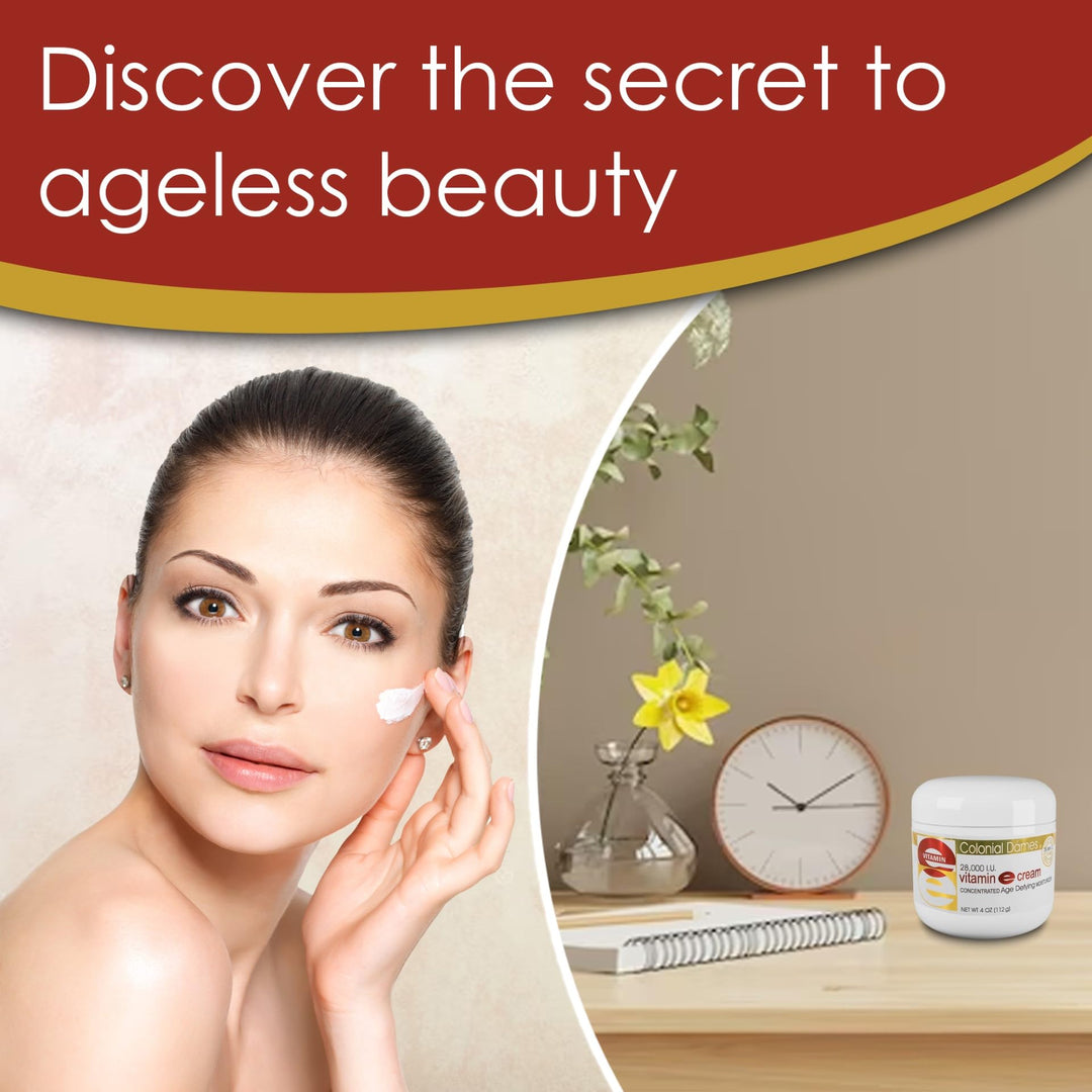 Concentrated Vitamin E Moisturizing Cream 28,000 I.U. for Hydrating &amp; Moisturizing Chapped Dry Skin &amp; Fine Lines.