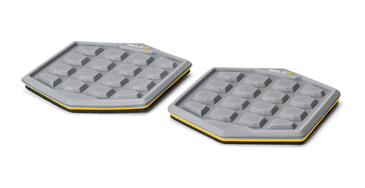 Slidez Dual-Sided Exercise Glider Discs for Core Stability Exercises for Hands &amp; Feet, Court Use, grey