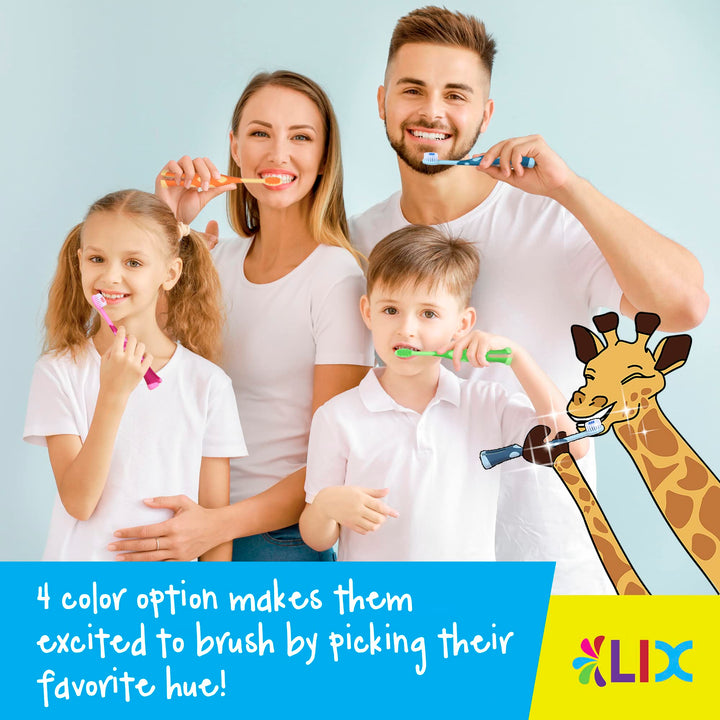 55Dental Kids Toothbrush Set of Soft Giraffe Toothbrush