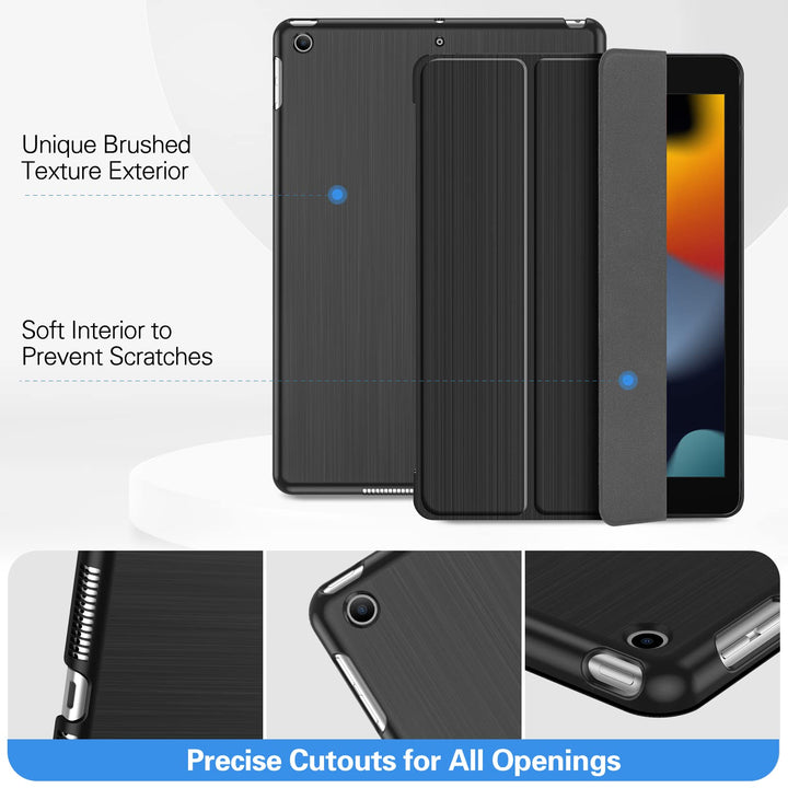 Smart Case for iPad 10.2 Case iPad 9th 8th 7th Generation Case, Hard Back Protective Cover iPad Case for iPad 10.2 Inch – Black