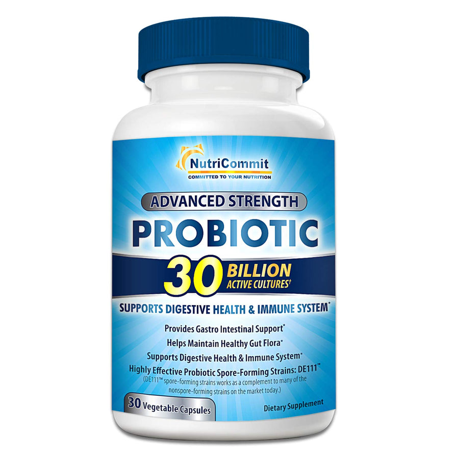 Probiotics for Women & Men - 30 Billion Probiotic in Veg Capsules to Promote Stomach Health - One Daily Dose - Digestive Supplement for Adults who Want to Improve Immune System