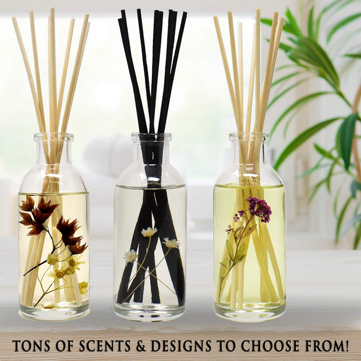 Patchouli Woods Reed Diffuser Scent Sticks Gift Set | Sandalwood, Patchouli &amp; Ylang Ylang | Scented Oil for Mid to Large Size Rooms. Vegan. Made in The USA