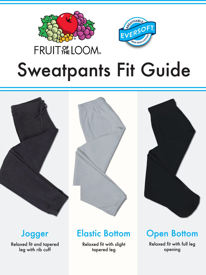 Fruit Of The Loom Mens Eversoft Fleece Elastic Bottom W