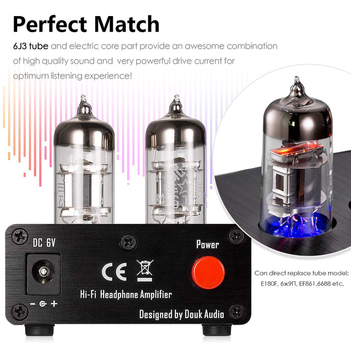 Nobsound NS-08E Vacuum Tube Headphone Amplifier Hi-Fi V