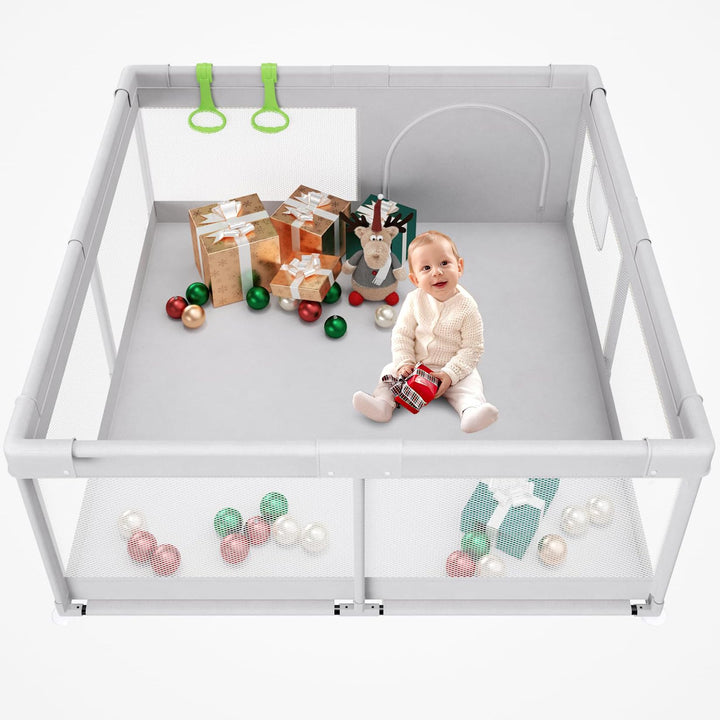 Baby Playpen, Playpen for Babies &amp; Toddlers, 47x47 Small Baby Play Pen,Toddler Playpen for Apartment,Play Yard for Baby,Baby Activity Play Fence, Extra Large Baby Playard
