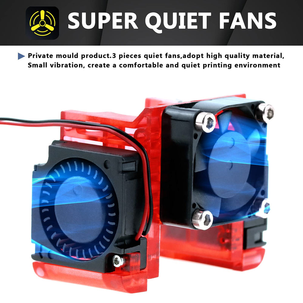 Haldis 3D Printer Cooling Fans Set, Upgrade 3Pcs 3010 Fans Premium Quiet 30x30x10mm Fan for E3D V6 Hotend (Red 12V)