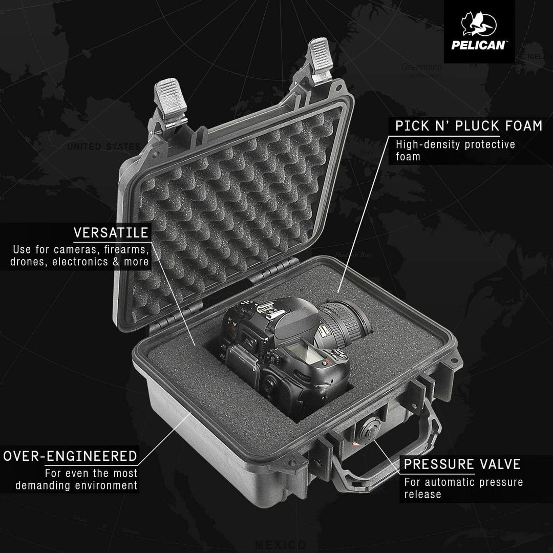 Pelican 1200 Case With Foam (Black)