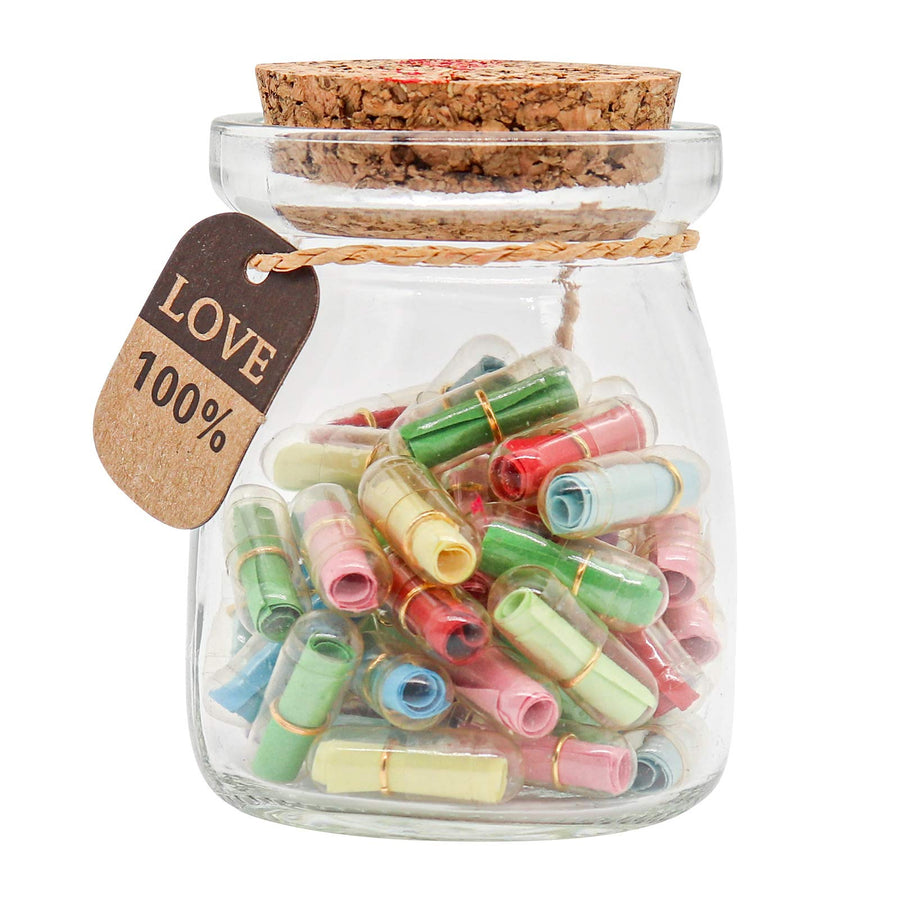 KBFUSHI Capsule Letters Message in a Bottle - Cute Thin