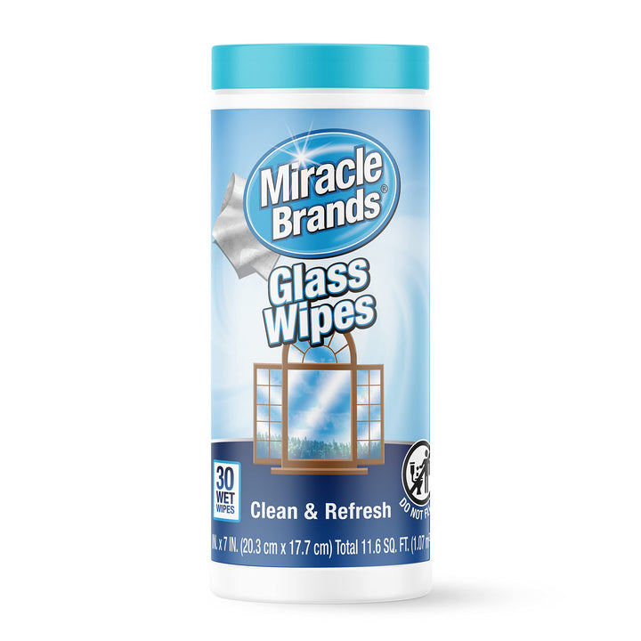 MiracleWipes for Glass - Disposable, Streak Free Cleani