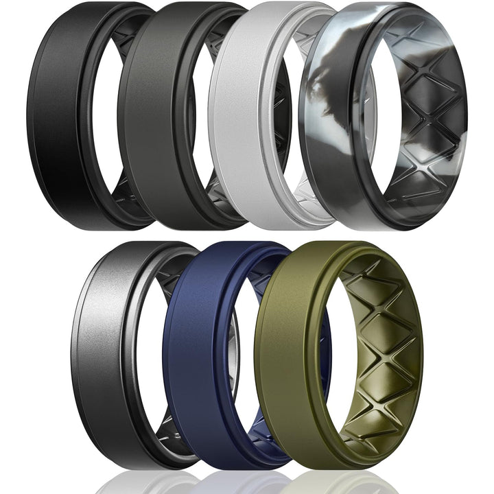 Egnaro Silicone Wedding Wedding Band Men, Silicone Ring