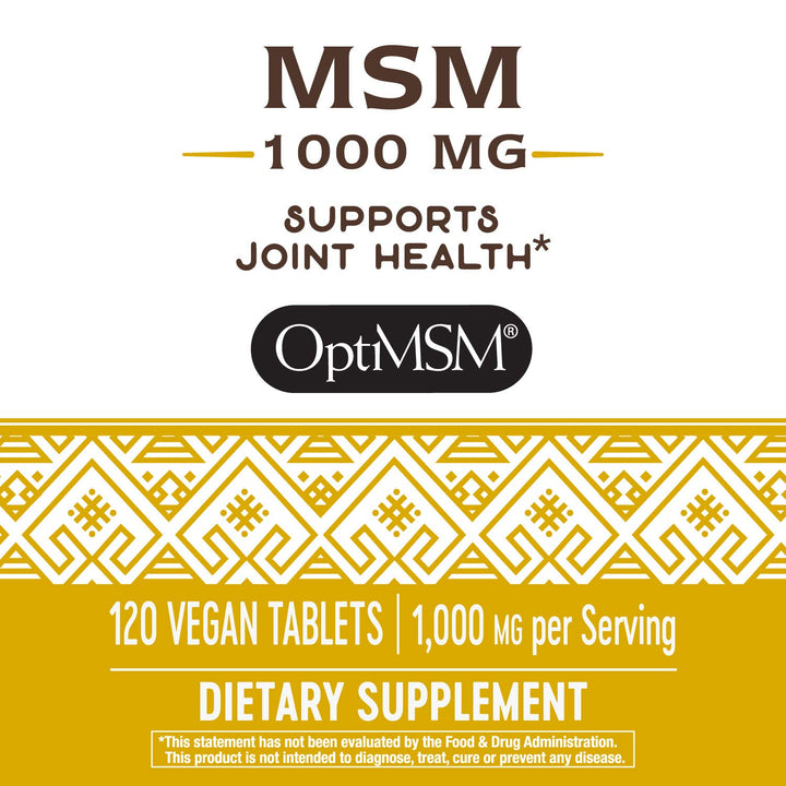 Nature&#39;s Way Premium Quality MSM 1000 mg Pure O