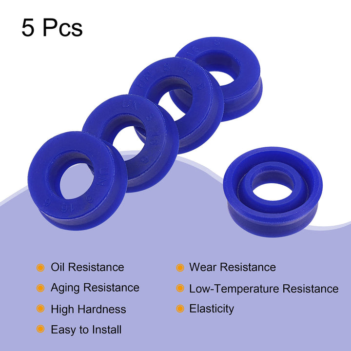 MECCANIXITY UN Radial Shaft Seal 8mm ID x 16mm OD x 6mm
