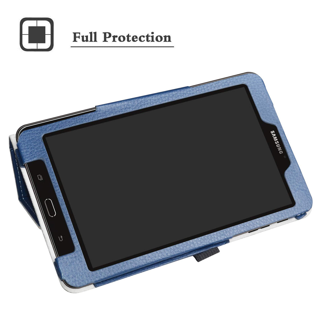 Galaxy Tab E 8.0 Case,Mama Mouth PU Leather Folio 2-Folding Stand Cover with Stylus Holder for 8.0 Samsung Galaxy Tab E 8 T377 Sprint 4G LTE Android Tablet,Dark Blue