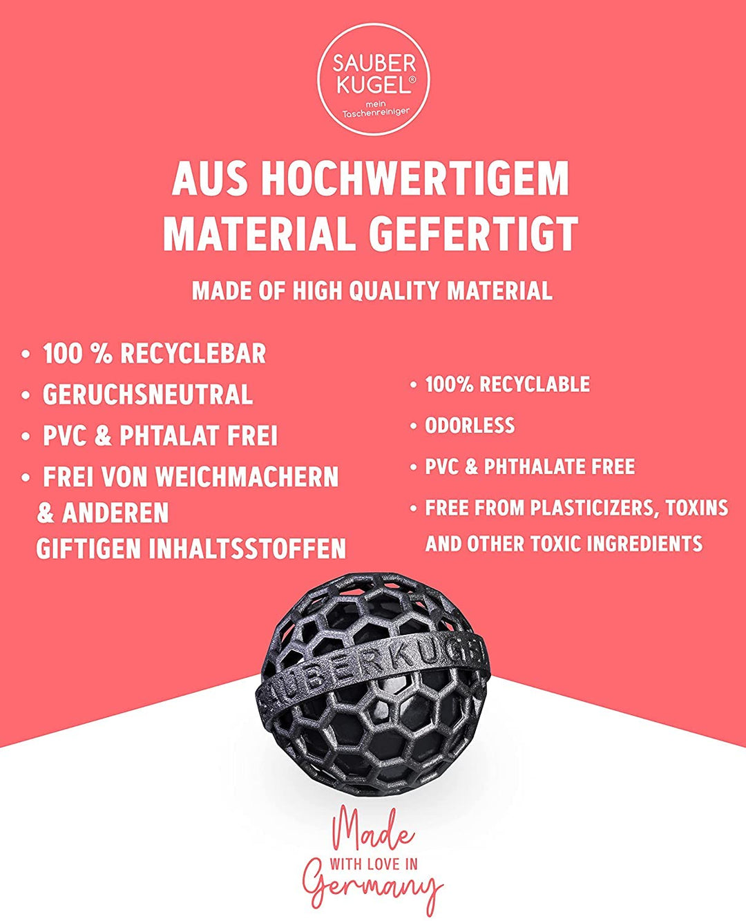 - The Clean Ball - The clever way of cleaning purses, bags, backpacks and school bags (Springfield Collection)