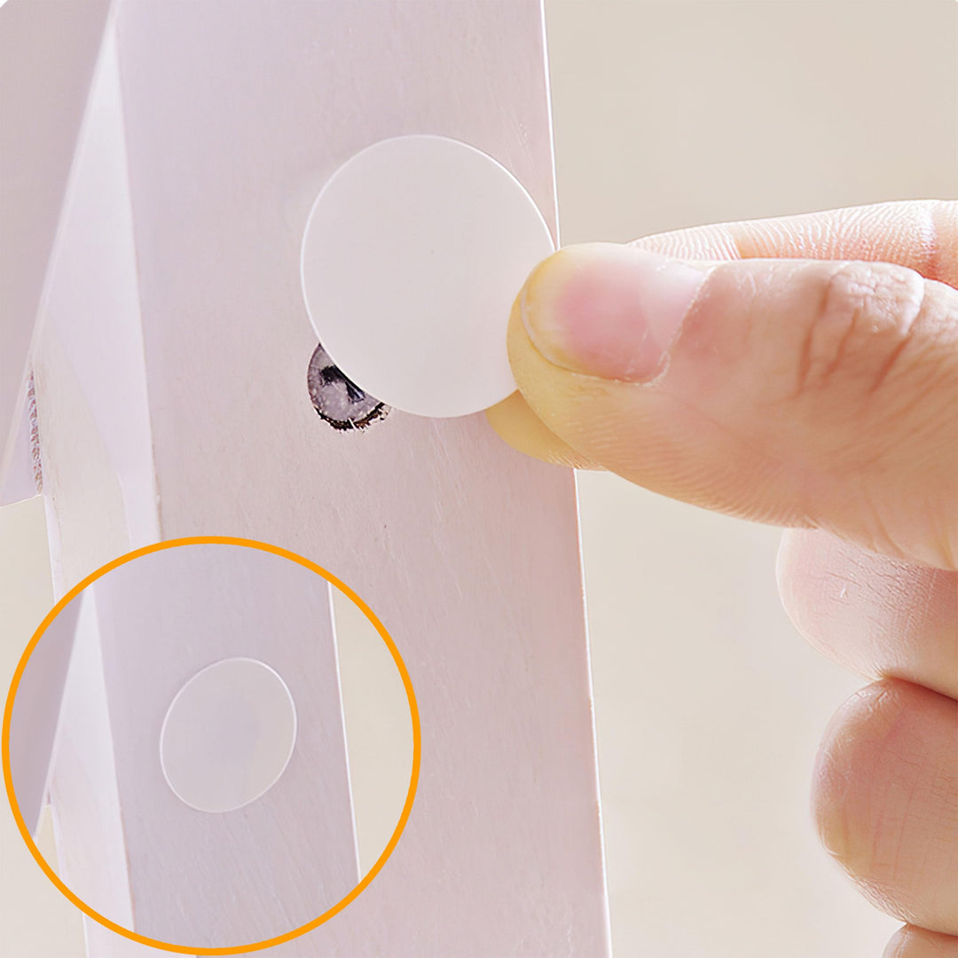 648 PCS 12 Colors Self-Adhesive Screw Holes Covers Stickers PVC Dustproof Stickers for Wood Furniture Cabinet Wall Desk Chair Bookcase Shelve Plate (54 PCS for 1 Sheet, 12 Sheets in Total)