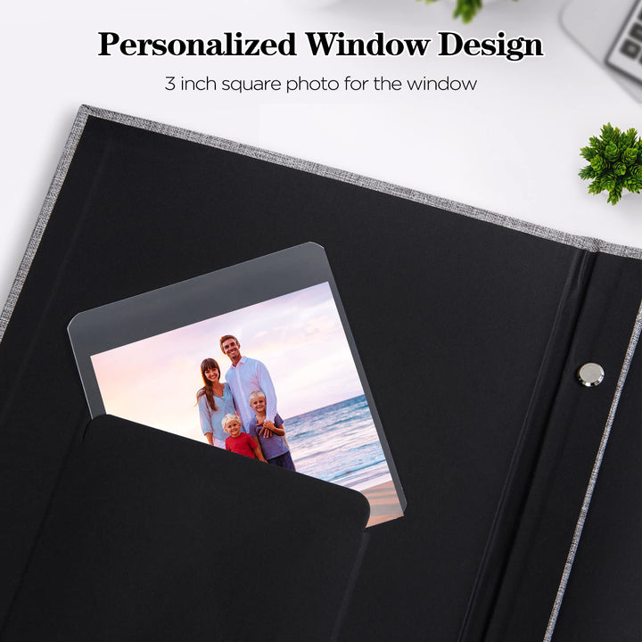 Small Photo Album 4x6 200 Photos Linen Cover Picture photo Book with 200 Horizontal Pockets for Wedding Family Anniversary Baby(Gray)