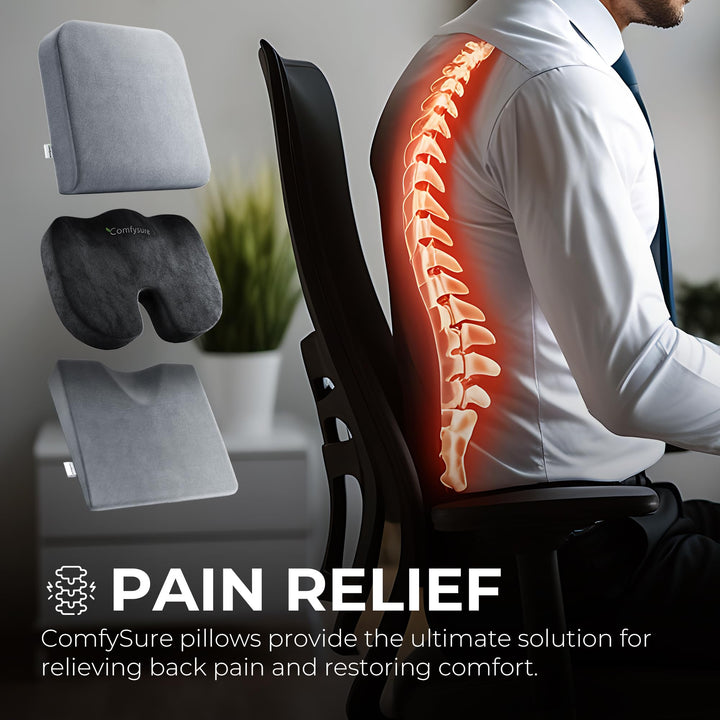 Seat Cushion Extra Large - Firm Memory Foam Chair Pad for Recliner, Office Chair, Driving Car, Floor Seating, Patio Furniture, Wheelchair, Bariatric Overweight Users 19”x17”x3”