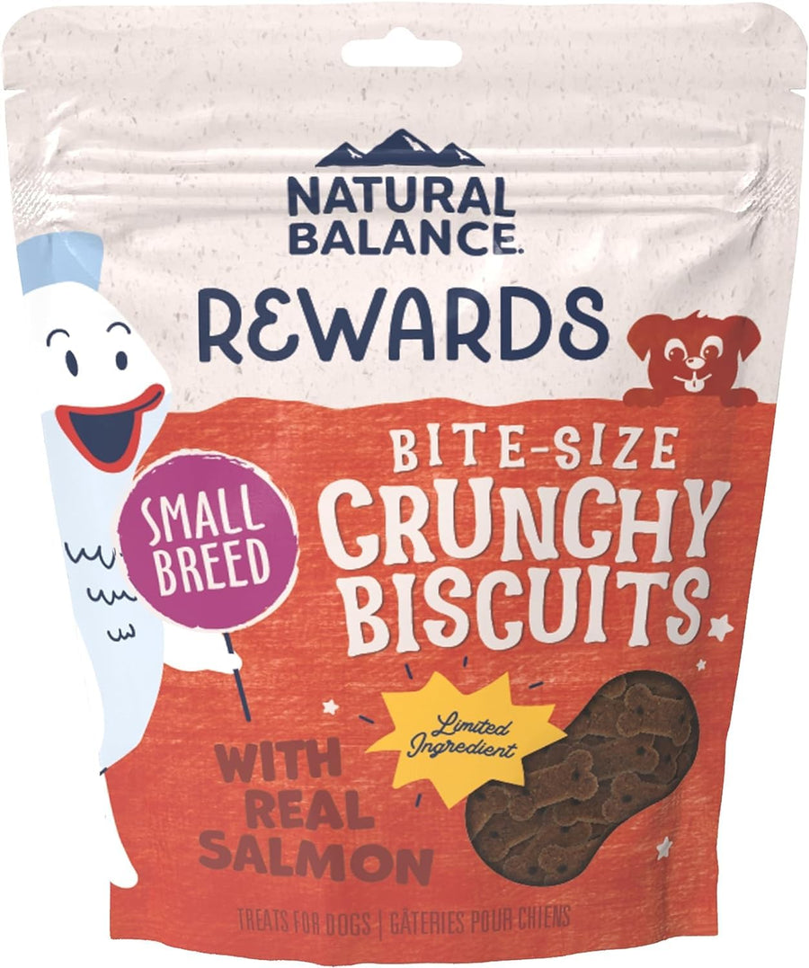 Limited Ingredient Rewards Crunchy Biscuits, Bite-Size Grain-Free Dog Treats for Small-Breed Adult Dogs, Made with Real Salmon, 8 Ounce (Pack of 1)