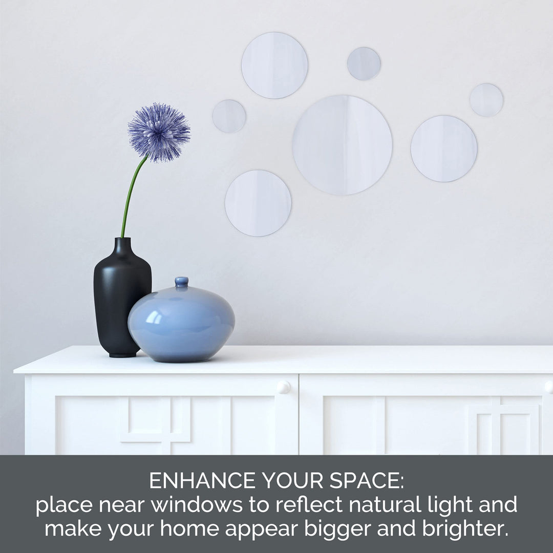 Elements Round Wall-Mount Mirror, Set of 7, Assorted Si
