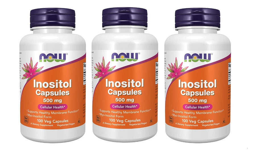 Foods Inositol 500mg,100 Capsules (Pack of 3)
