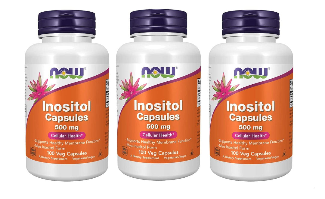 Foods Inositol 500mg,100 Capsules (Pack of 3)