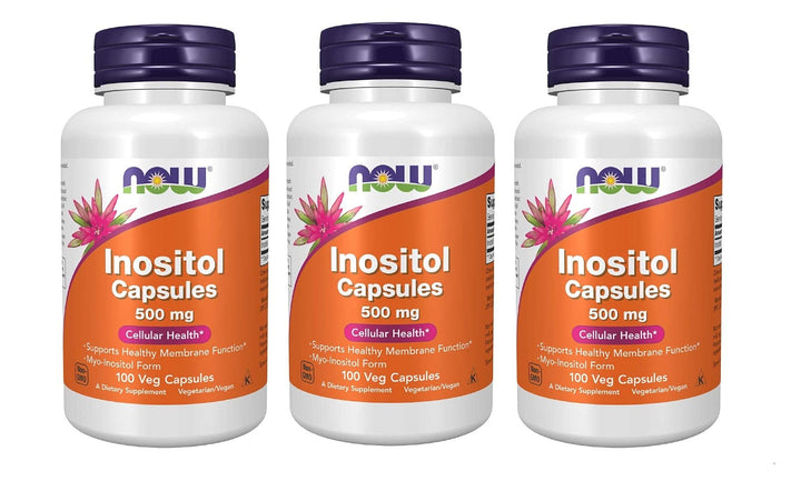 Foods Inositol 500mg,100 Capsules (Pack of 3)