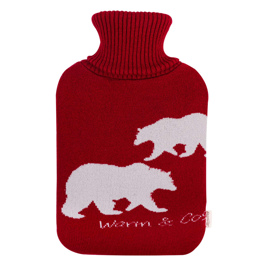HomeTop Large 2 Liter Soft Knit Elegant Polar Bear Hot 