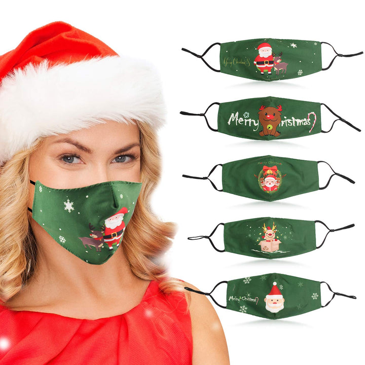 Christmas Face Mask Cotton Reusable Washable Adjustable