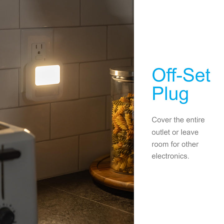 GE 40865 LED Motion Sensor Night Lights, 1 Pack, White 20 Lumens