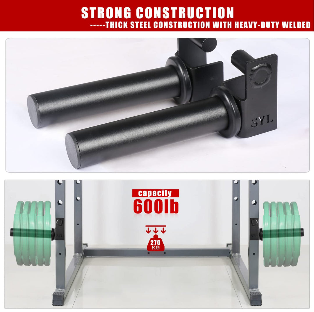 SYL Fitness Olympic Weight Plates Holder Power Rack Att