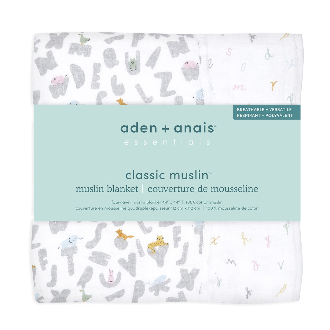 aden + anais Essentials Dream Blanket, Muslin Baby Blankets for Girls & Boys, Ideal Lightweight Newborn Nursery & Crib Blanket, Unisex Toddler & Infant Bedding, Shower & Registry Gift, Dove