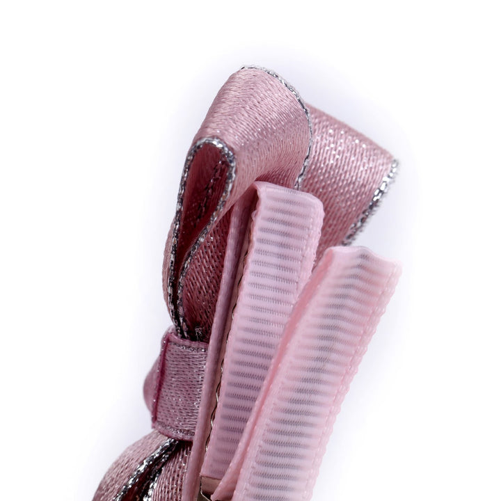 Boutique Baby Girls Toddler Hair Bow Clips Barrettes with Hair Bows Holder, Pink A, 1 Count (Pack of 1)