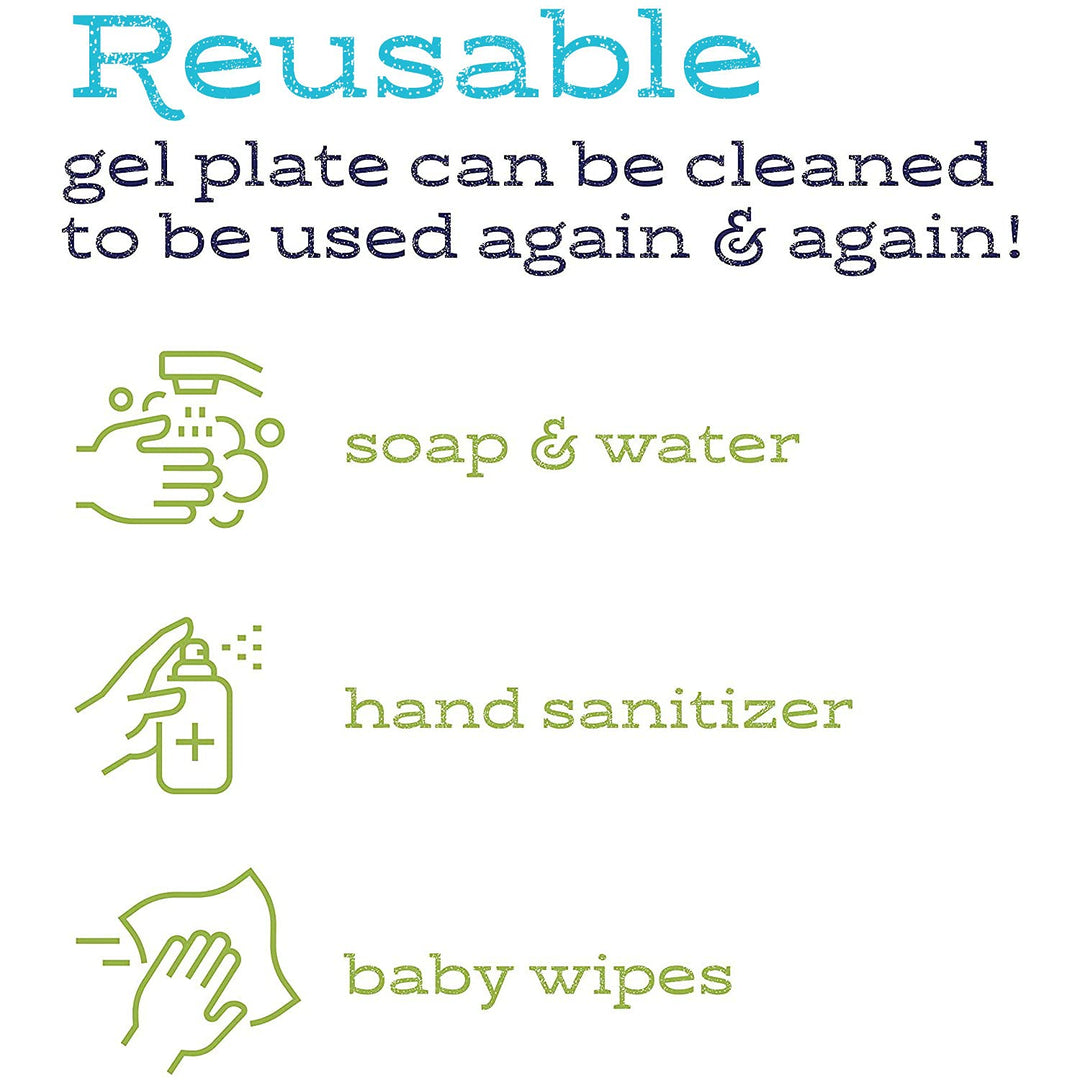 Monoprinting Print Plate - 3” X 5” Gel Plate - Printmaking Supplies - Reusable Gel Printing Plate for Press Art for Card Making, Scrapbooking, Journaling, Arts and Crafts, Home Decor