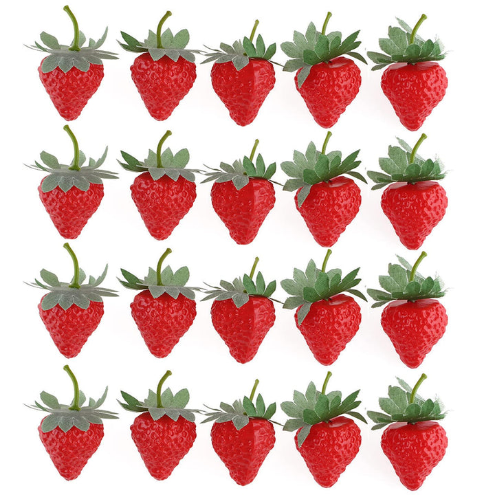 EORTA 20 Pieces Artificial Strawberries Simulation Red 