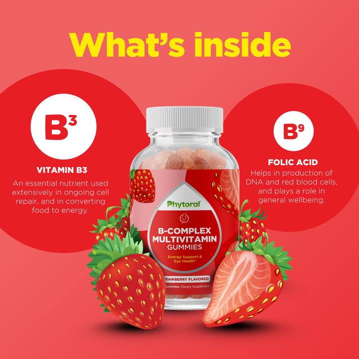 Vitamin B Complex Gummies for Adults &amp; Kids - B