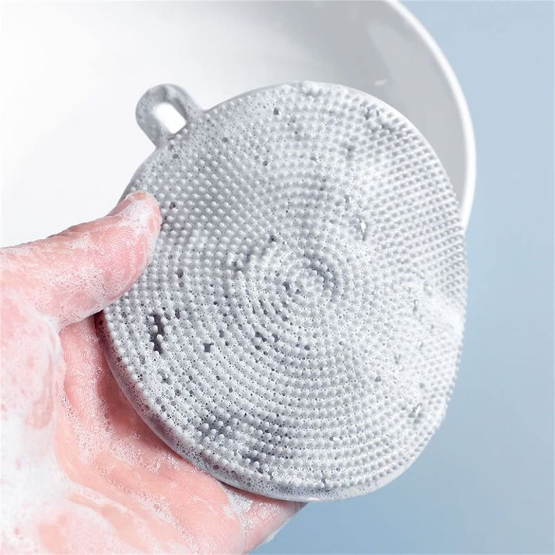 4PCS Silicone Dish Scrubber, Multipurpose Round Silicon