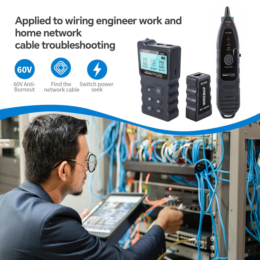 NOYAFA Advanced Network Cable Tester With PoE&amp; 